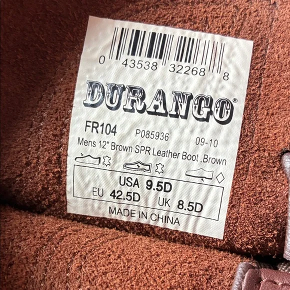 Durango Men's Tan Leather Western Boots - Picture 7 of 7